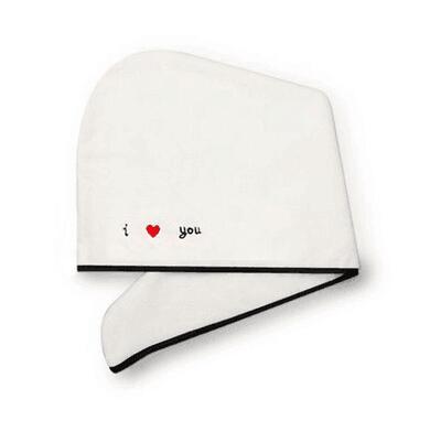 KTX-318995 Soft Coral Fleece Embroidered Hair Dryer Cap for Effortless Drying and Comfortable Use