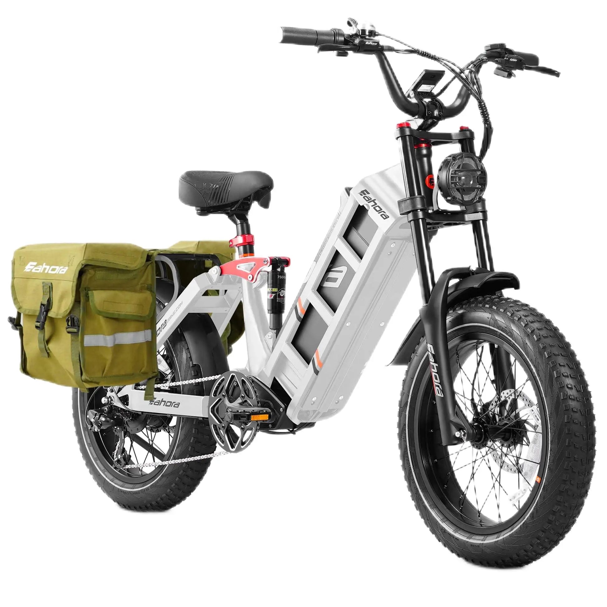 KTX-319123 Electric Fat Tire Bike 250W 52V 60Ah 20" Wheel Urban Commuter Long Range 120 Miles