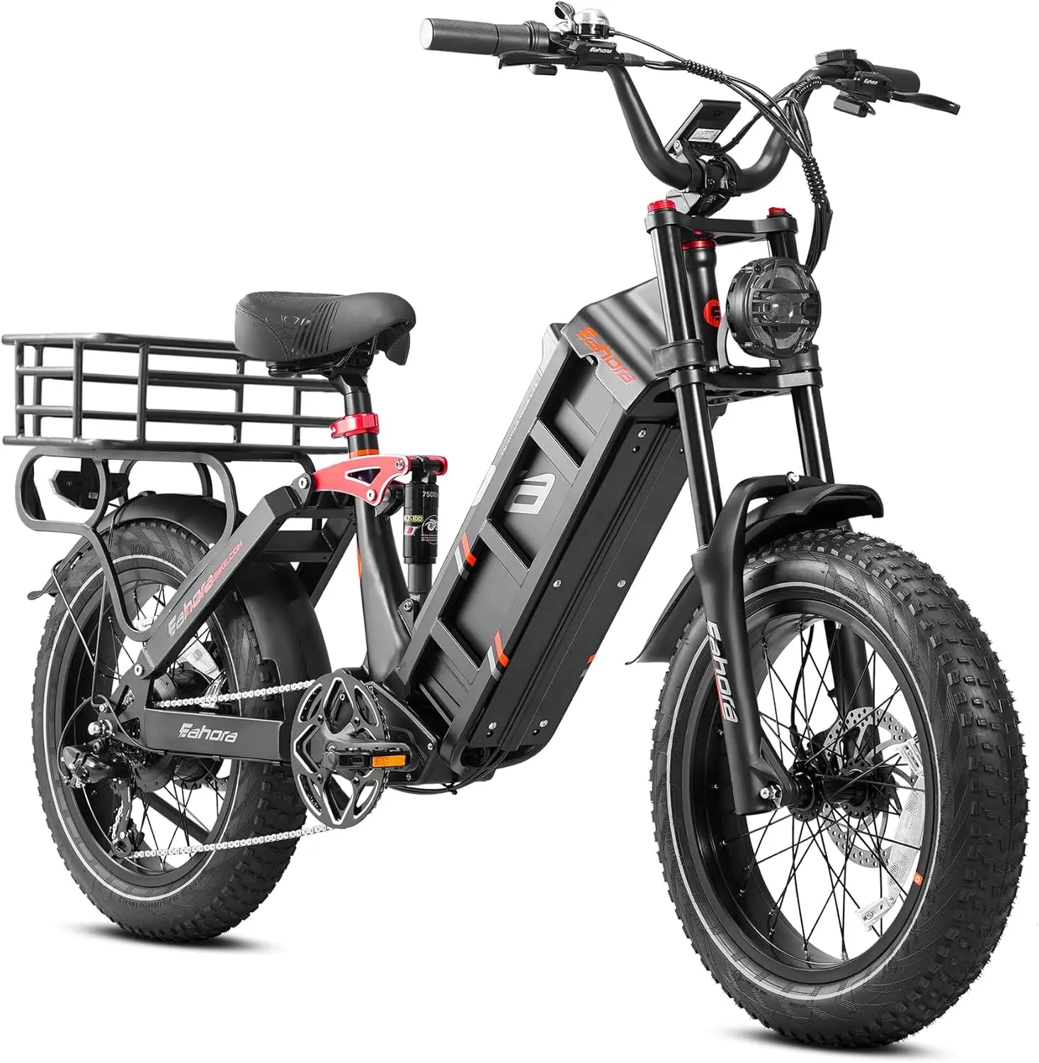 KTX-319123 Electric Fat Tire Bike 250W 52V 60Ah 20" Wheel Urban Commuter Long Range 120 Miles