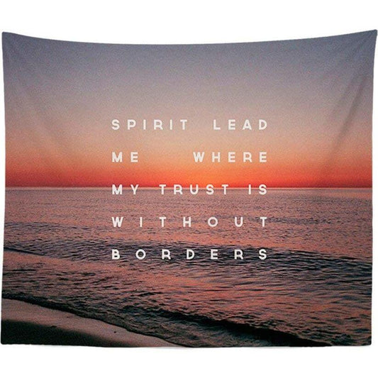 KTX-319123 Paradise-Inspired Printed Tapestry - 100% Polyester Wall Art