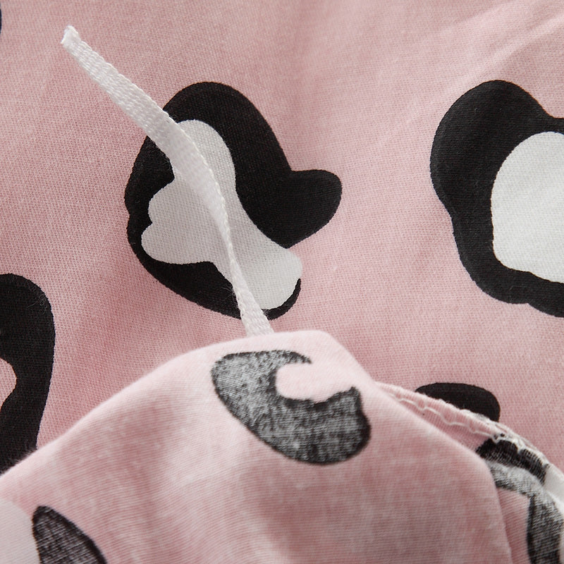 KTX-319571 Cotton Quilt Cover with Floral Plant Pattern - Soft and Skin-Friendly Bed Linen