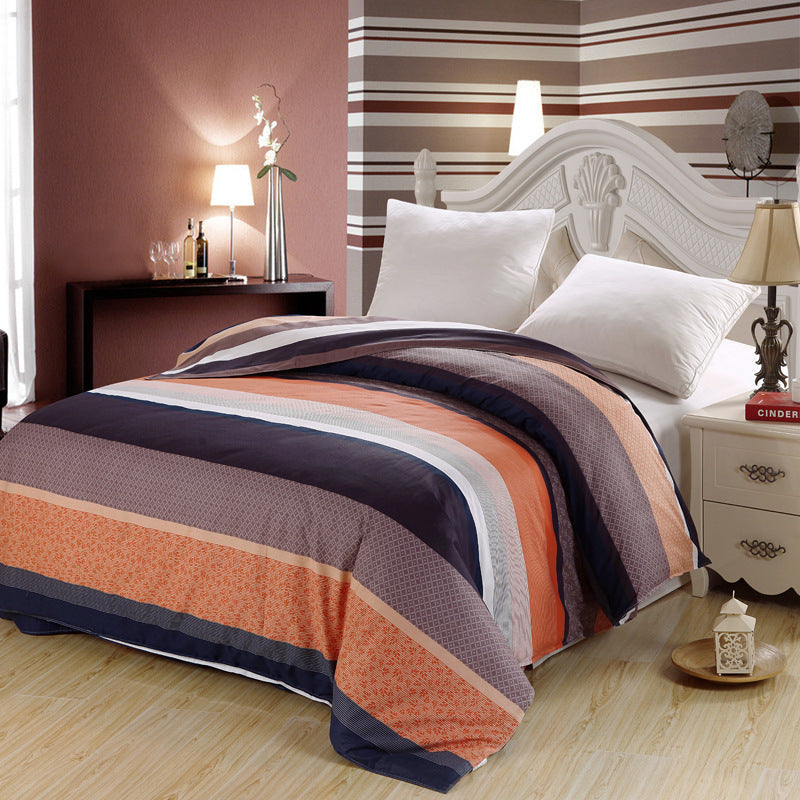 KTX-319571 Cotton Quilt Cover with Floral Plant Pattern - Soft and Skin-Friendly Bed Linen