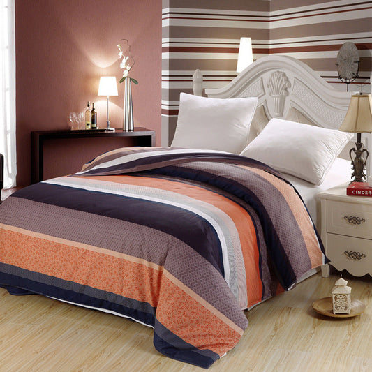 KTX-319571 Cotton Quilt Cover with Floral Plant Pattern - Soft and Skin-Friendly Bed Linen