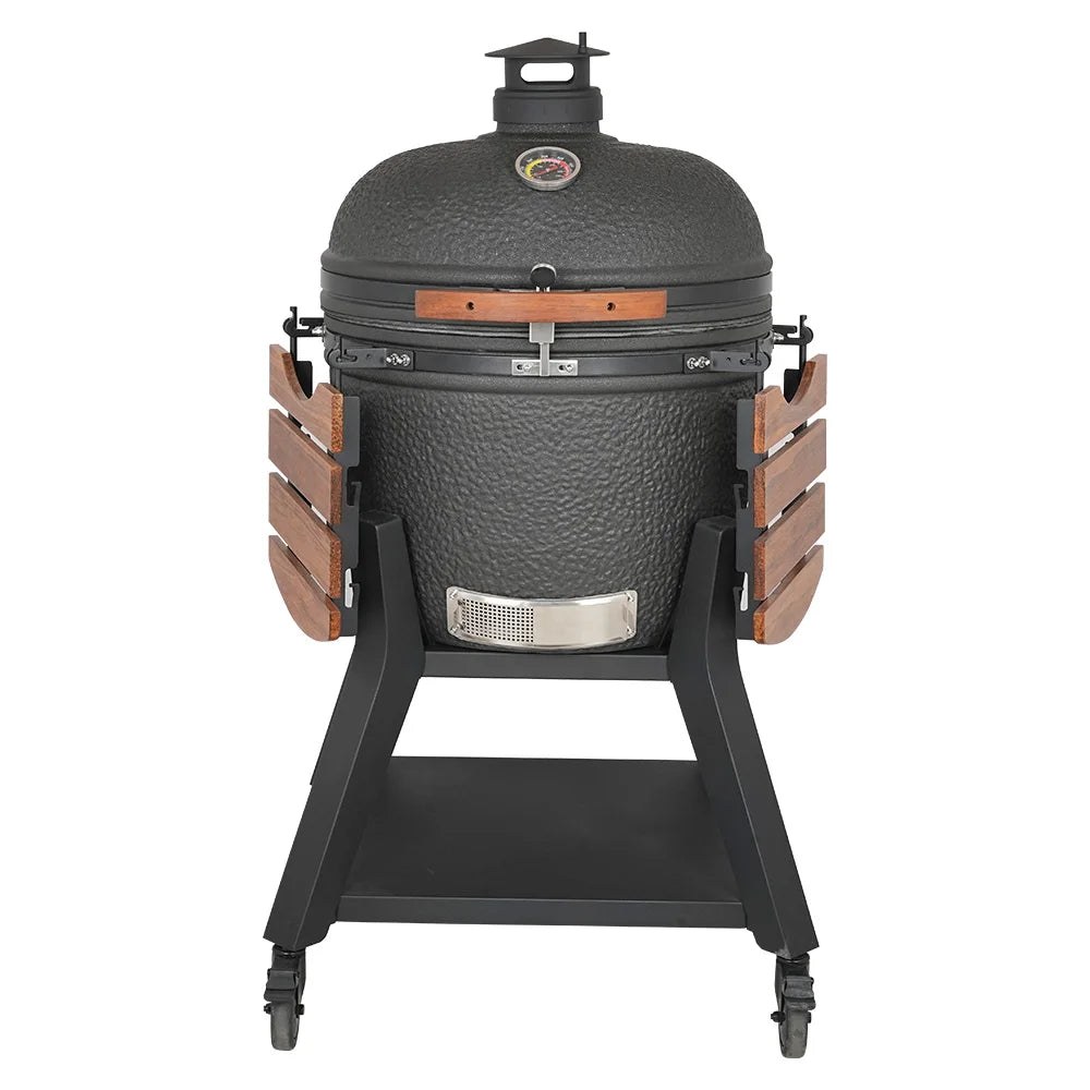 KTX-320083 Large 23.5 Inch Ceramic Charcoal Kamado Grill for Outdoor BBQ and Smoking