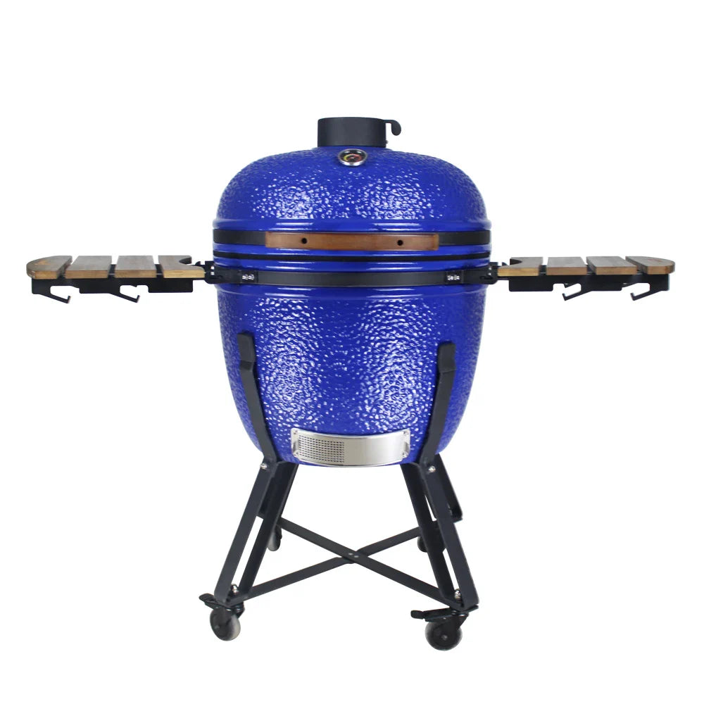 KTX-320083 Large 23.5 Inch Ceramic Charcoal Kamado Grill for Outdoor BBQ and Smoking