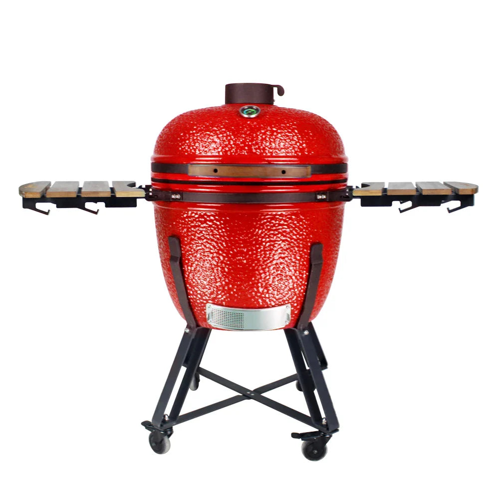 KTX-320083 Large 23.5 Inch Ceramic Charcoal Kamado Grill for Outdoor BBQ and Smoking