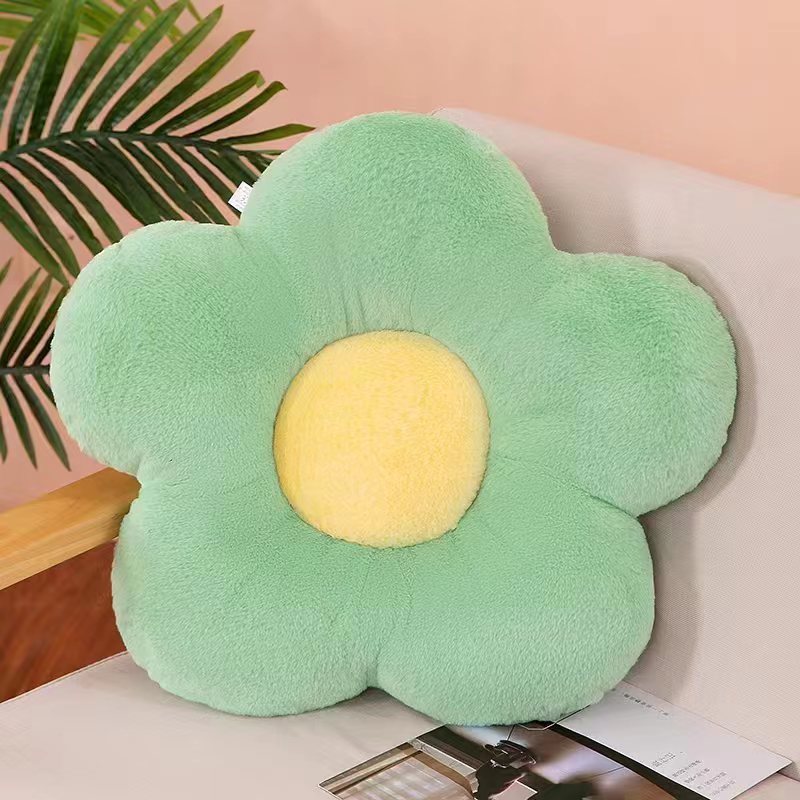 KTX-320531 Flower Shaped Cushion Pillow for Office Chairs - 35cm Soft Plush, Multiple Colors