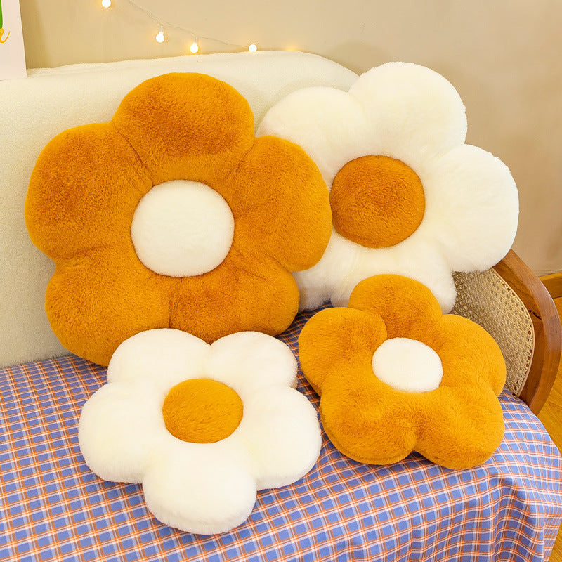 KTX-320531 Flower Shaped Cushion Pillow for Office Chairs - 35cm Soft Plush, Multiple Colors