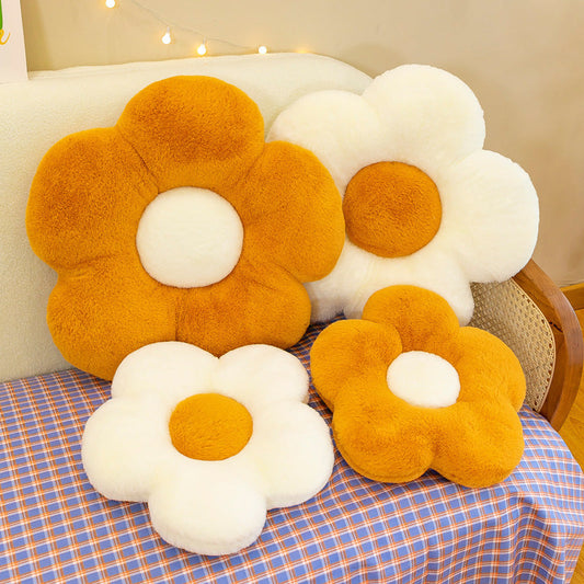 KTX-320531 Flower Shaped Cushion Pillow for Office Chairs - 35cm Soft Plush, Multiple Colors
