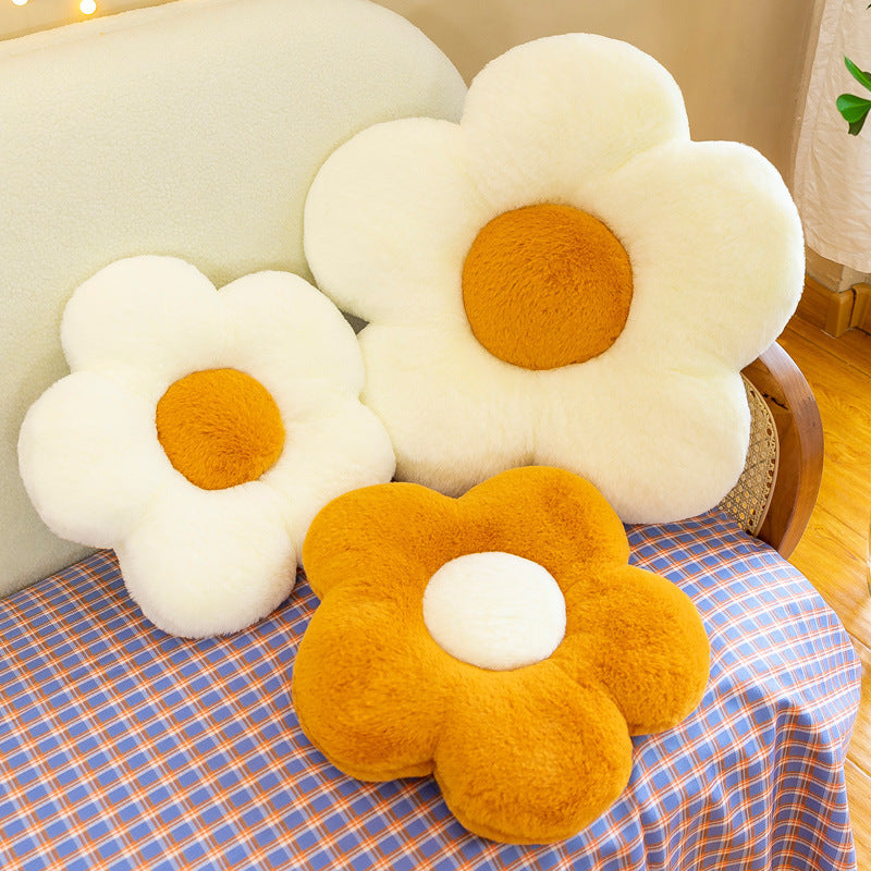 KTX-320531 Flower Shaped Cushion Pillow for Office Chairs - 35cm Soft Plush, Multiple Colors