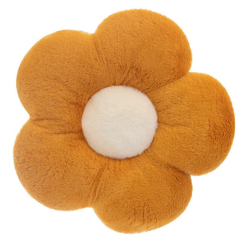 KTX-320531 Flower Shaped Cushion Pillow for Office Chairs - 35cm Soft Plush, Multiple Colors