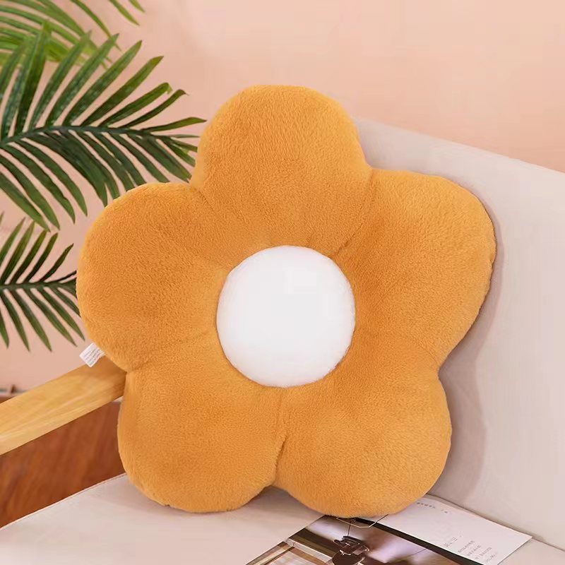KTX-320531 Flower Shaped Cushion Pillow for Office Chairs - 35cm Soft Plush, Multiple Colors