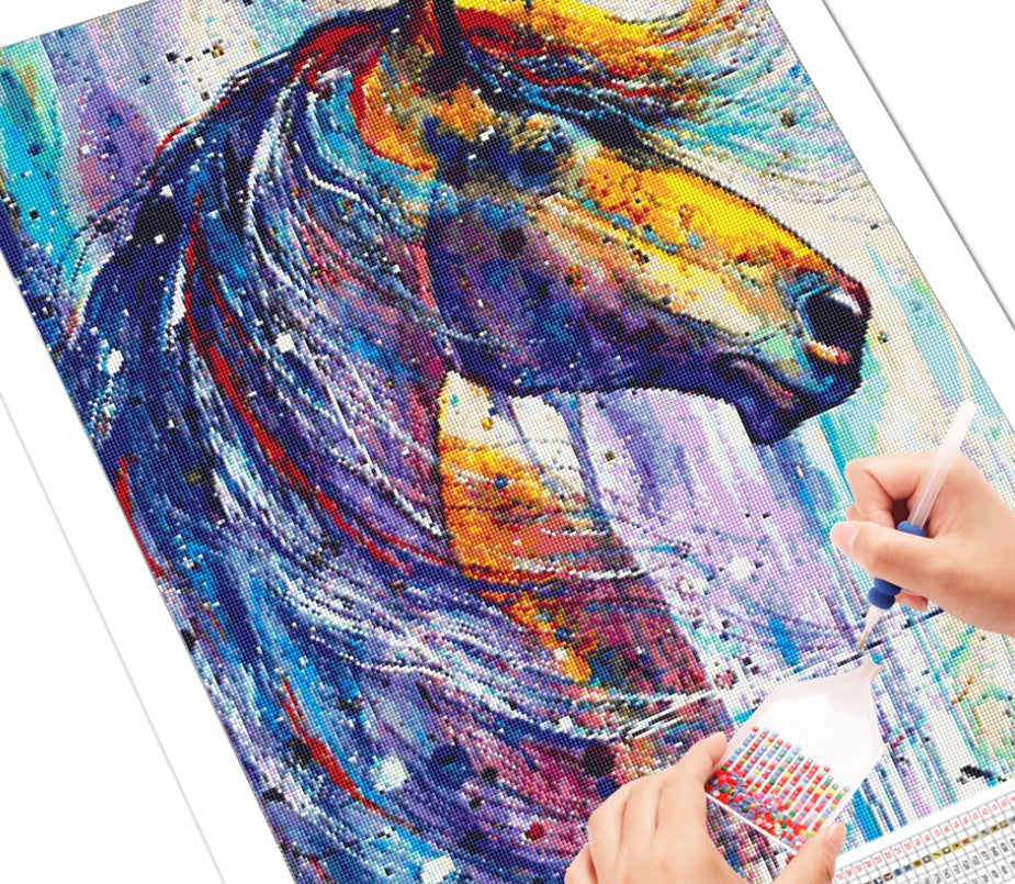 KTX-321555 Handmade 30x30cm Nordic Canvas Diamond Painting - 8000 Round Diamonds for Living Room, Bedroom, and More