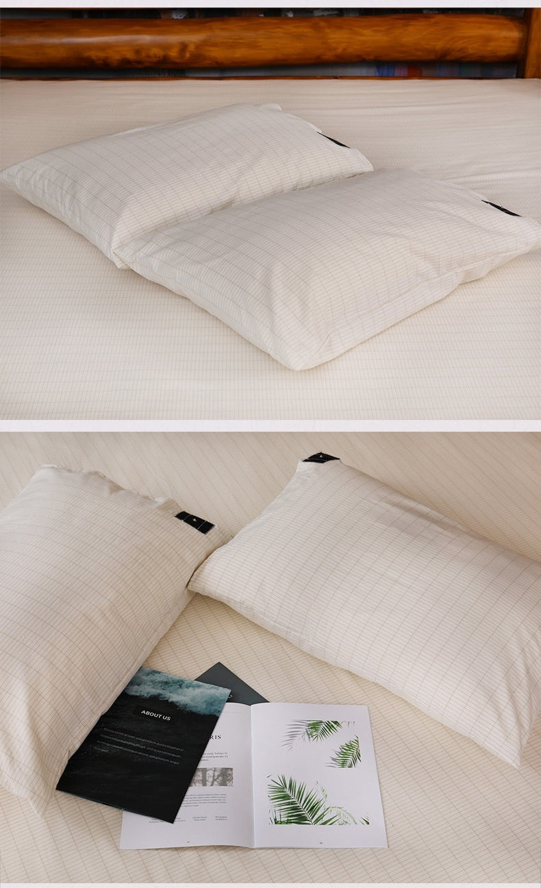 KTX-321683 Silver Fiber Grounding Pillowcase - Available in Multiple Sizes, Soft Cotton Material