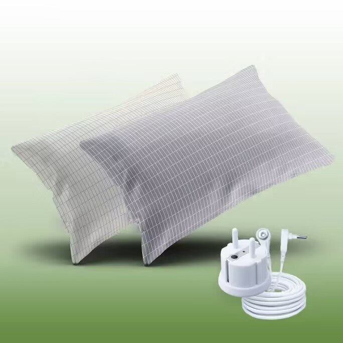KTX-321683 Silver Fiber Grounding Pillowcase - Available in Multiple Sizes, Soft Cotton Material