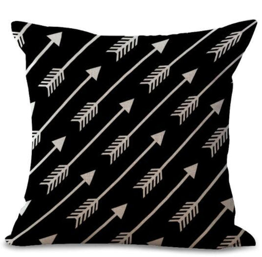 KTX-322707 Colorful Geometric Printed Linen Cotton Cushion Cover for Home Decor