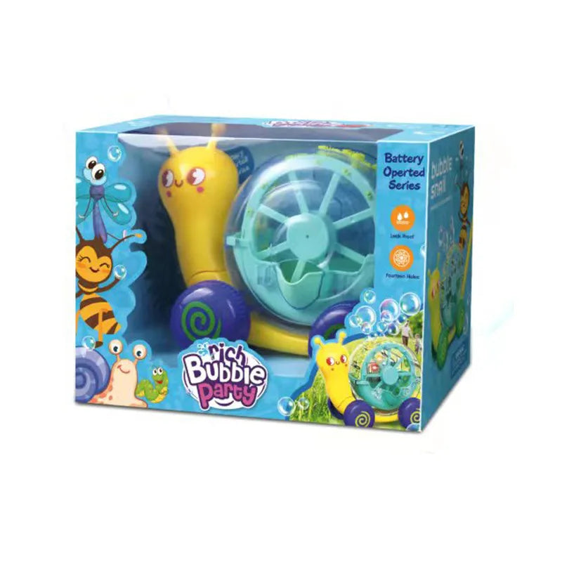 KTX-322707 Snail Trolley Electric Bubble Blower Machine for Kids Outdoor Play