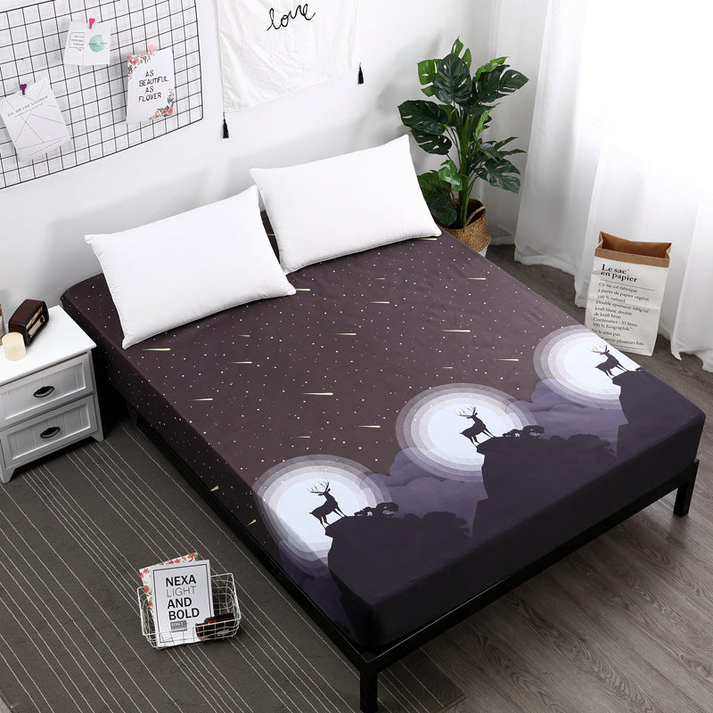 KTX-322835 Waterproof Cartoon Bed Sheet Cover for Baby Bed - Moisture-Proof and Dustproof Mattress Protector (160X200-220 cm)