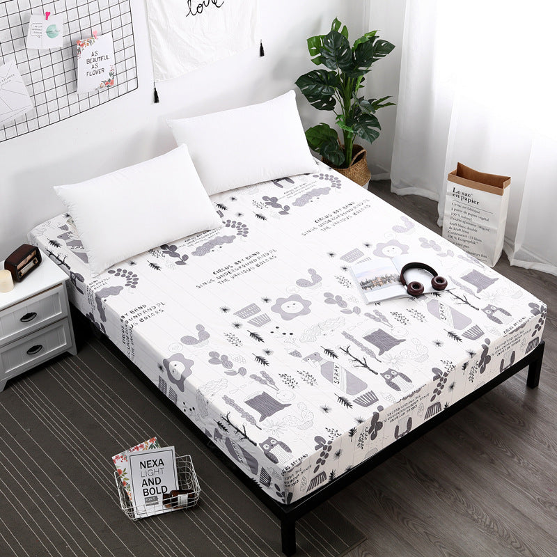 KTX-322835 Waterproof Cartoon Bed Sheet Cover for Baby Bed - Moisture-Proof and Dustproof Mattress Protector (160X200-220 cm)
