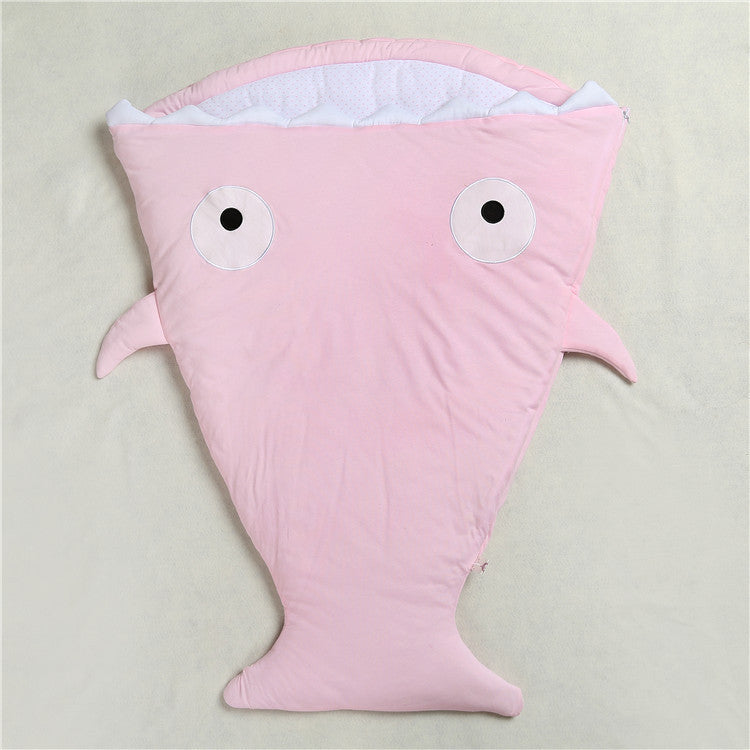 KTX-323347 Cozy Shark Newborn Sleeping Bag with Long Zipper for Easy Access