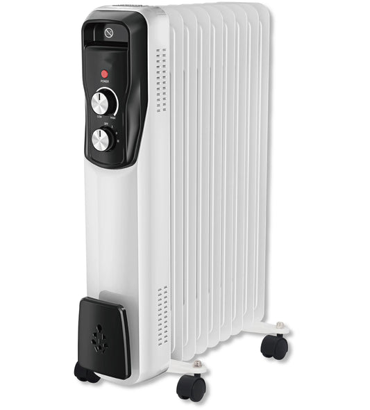 KTX-323795 Oil-Filled Electric Radiator Heater with Adjustable Thermostat and Safety Features