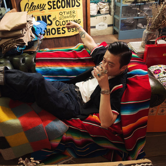 KTX-325331 Mexican Indian Style Cotton Beach Blanket with Waterproof Layer - Variety of Sizes and Colors