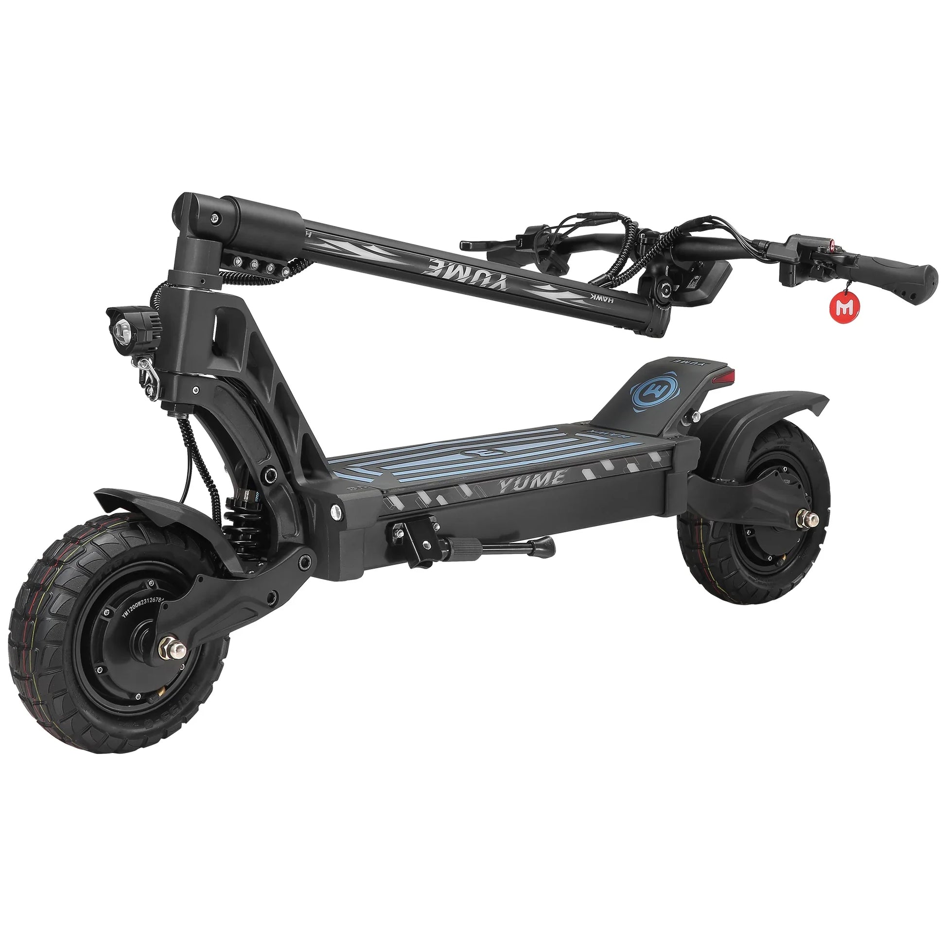 KTX-327827 Lightweight 250W Electric Scooter with 60V Battery, 10-Inch Off-Road Tires, Foldable Design, Max Speed 15MPH, 70 km Range, Full Suspension