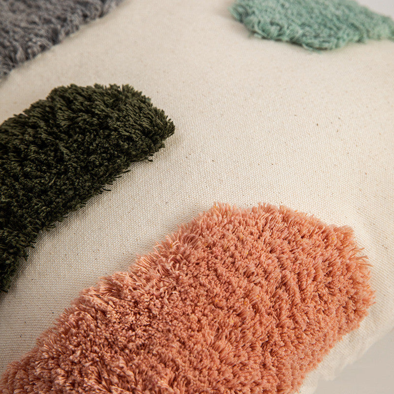 KTX-328403 Tufted Cotton Decorative Pillowcase for Modern Home Decor - Various Floral Designs