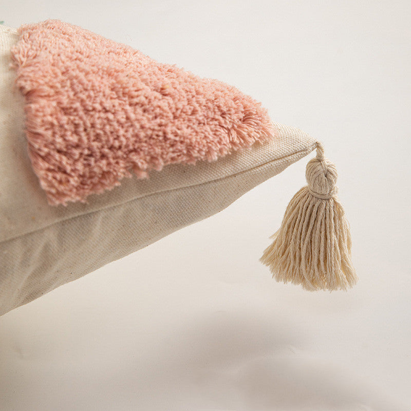 KTX-328403 Tufted Cotton Decorative Pillowcase for Modern Home Decor - Various Floral Designs