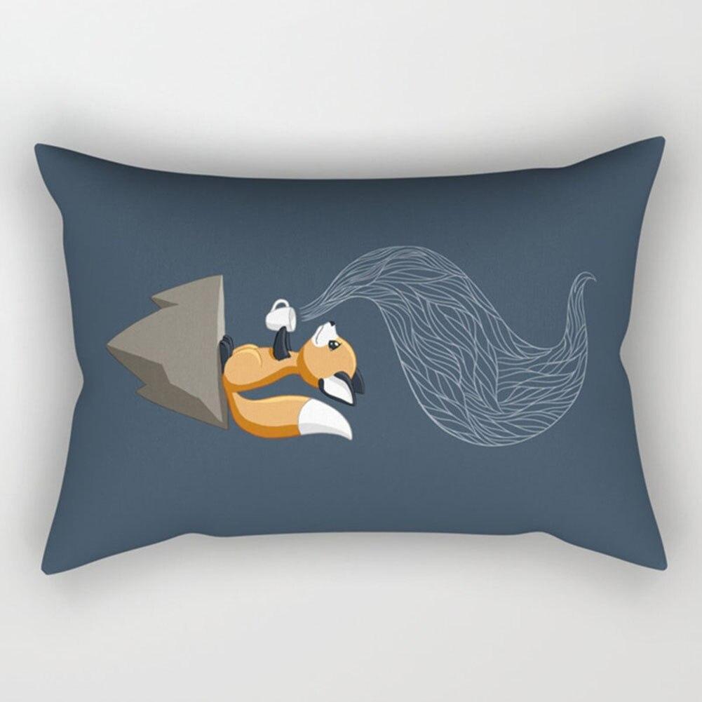 KTX-328531 Super Soft Printed Cushion Cover, Brushed Cloth and Imitation Linen, 30x50cm Pillowcase