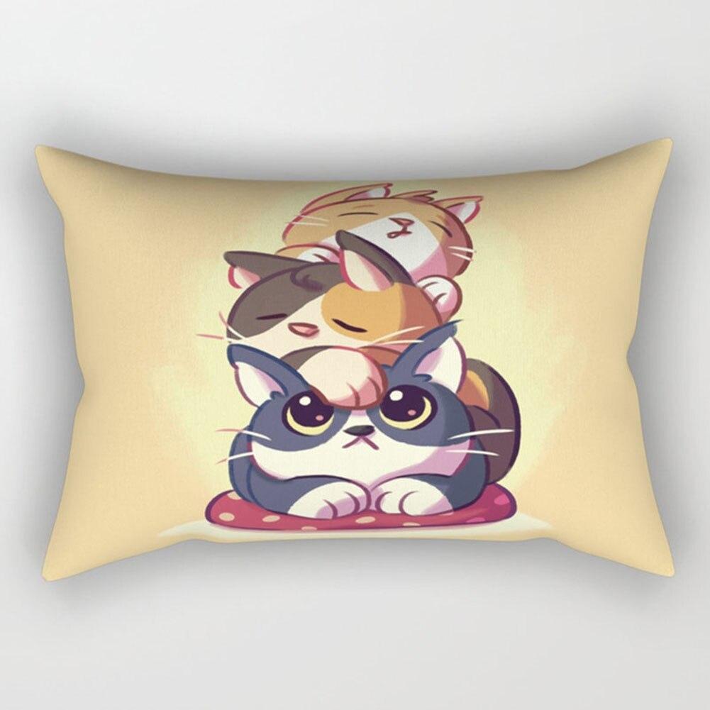 KTX-328531 Super Soft Printed Cushion Cover, Brushed Cloth and Imitation Linen, 30x50cm Pillowcase