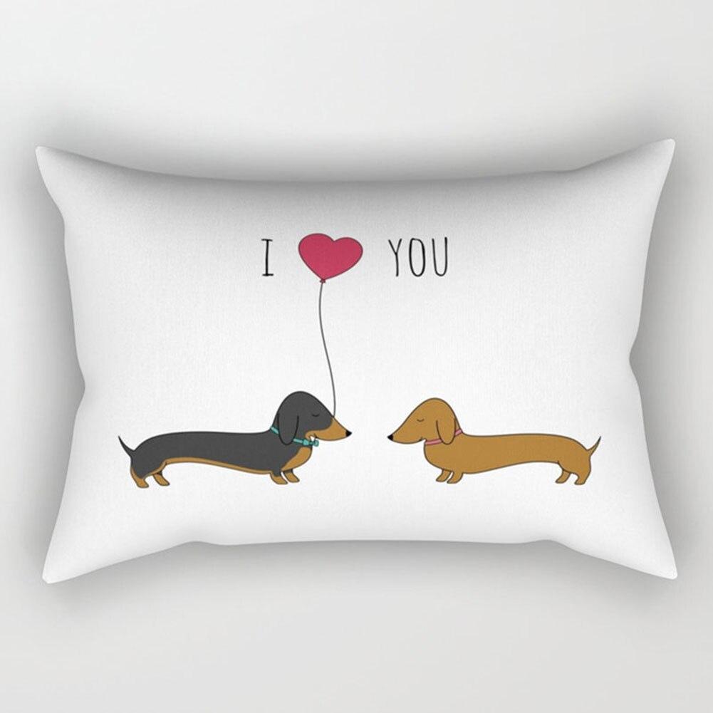 KTX-328531 Super Soft Printed Cushion Cover, Brushed Cloth and Imitation Linen, 30x50cm Pillowcase