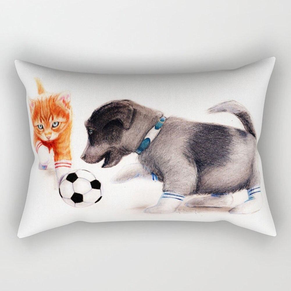 KTX-328531 Super Soft Printed Cushion Cover, Brushed Cloth and Imitation Linen, 30x50cm Pillowcase