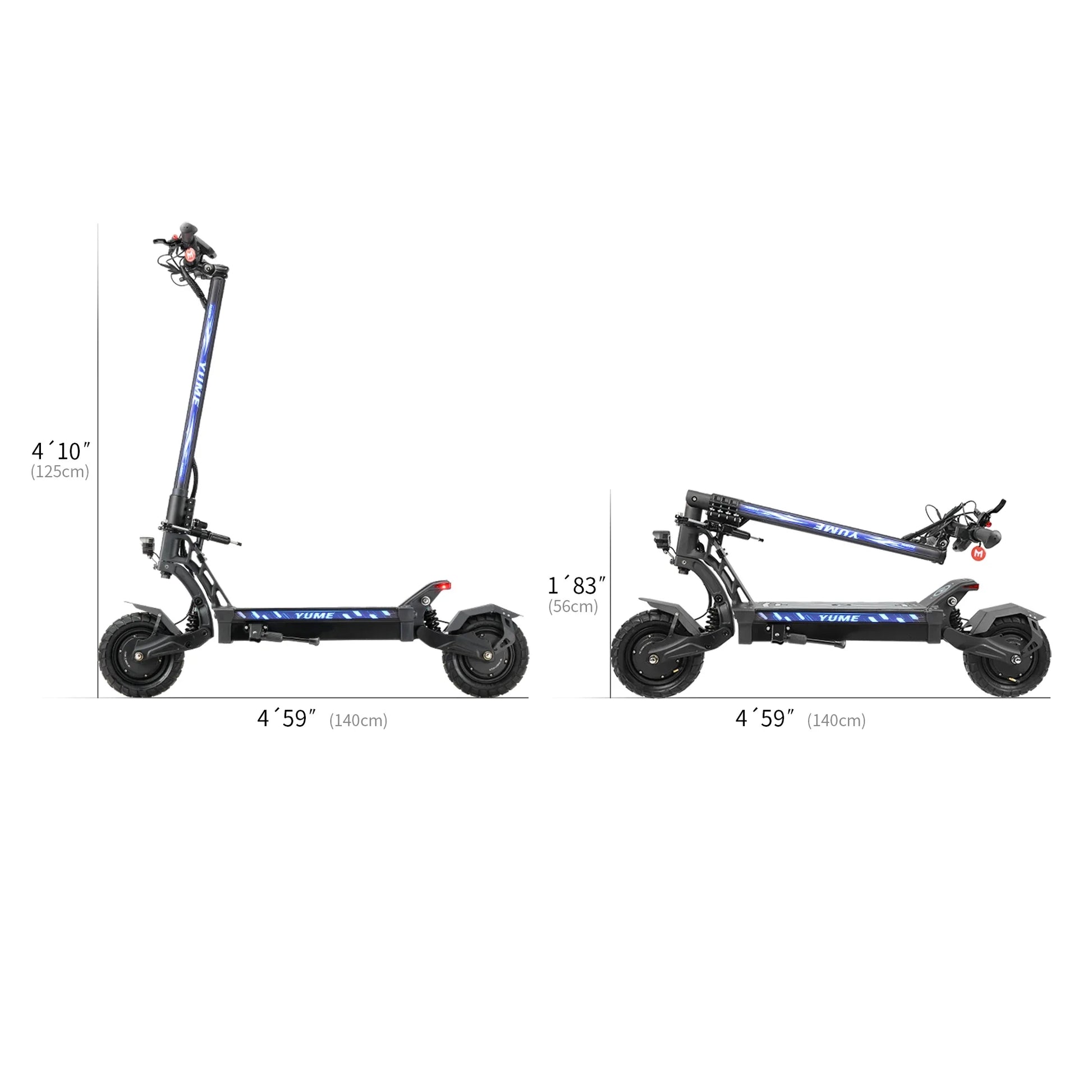 KTX-328979 Foldable 250W Dual Motor Electric Scooter with 10-Inch Wheels, 60V Lithium Battery, 70KM Range