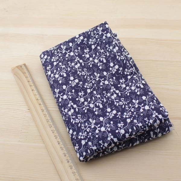 KTX-329683 Navy Blue 100% Cotton Fabric - Versatile Lightweight Material for Clothing and DIY Projects