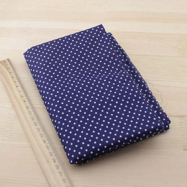 KTX-329683 Navy Blue 100% Cotton Fabric - Versatile Lightweight Material for Clothing and DIY Projects