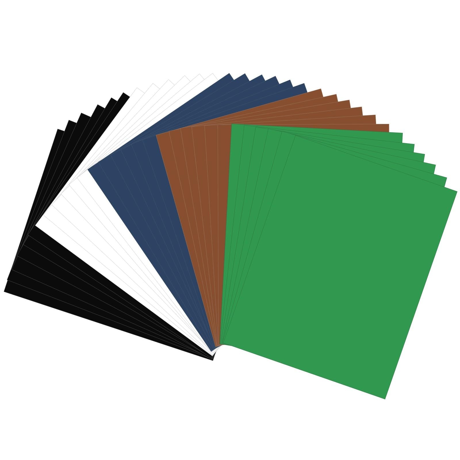 KTX-329875 Colored 180gsm Cardstock Paper, 30 Sheets in 5 Football Colors, 8.5 x 11 Inches for Crafts, Scrapbooking, and DIY Projects