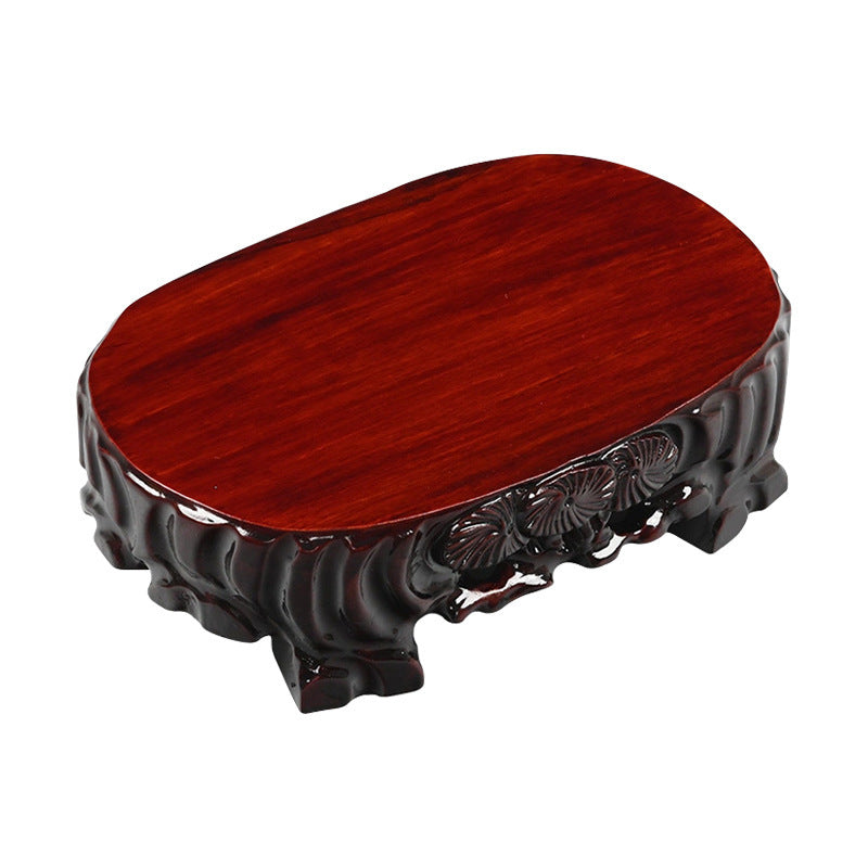 KTX-330707 Redwood and Rare Stone Handcrafted Wooden Base Ornament - Various Sizes Available