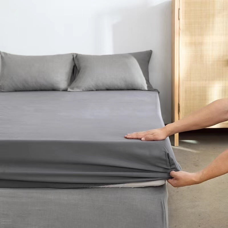 KTX-330771 Pure Cotton Plant Pattern Bedspread Protection Pad - Quilted Mattress Cover