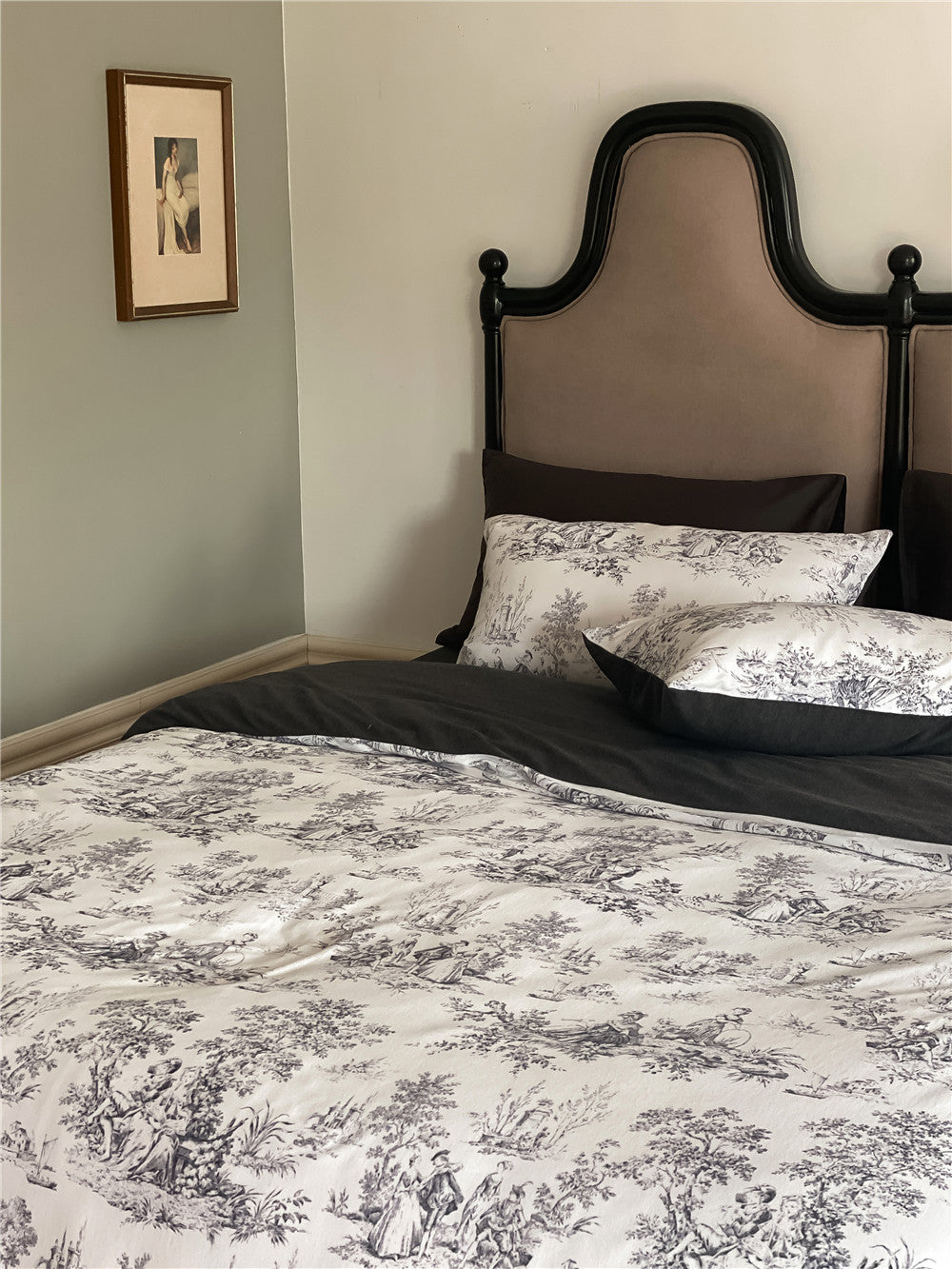 KTX-331091 Pure Cotton Knitting Printed Linen Sheet Quilt Cover Set for 1.2m to 2.0m Beds