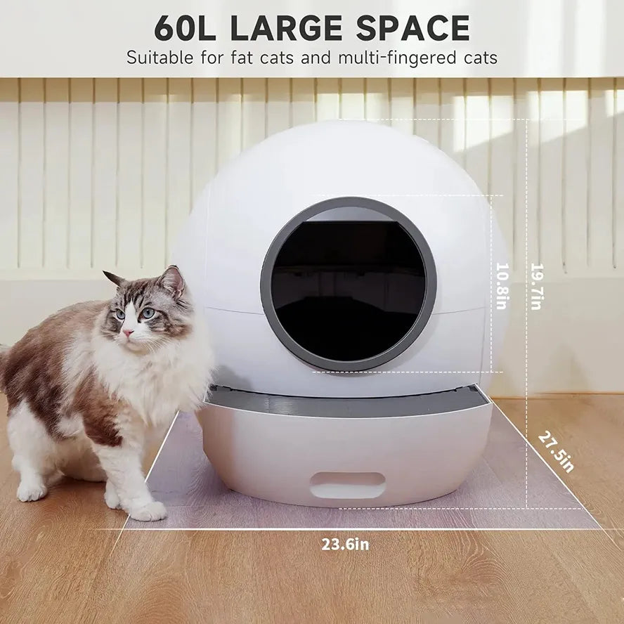 KTX-331539 Intelligent Wifi-Enabled Cat Litter Box with Automated Cleaning System