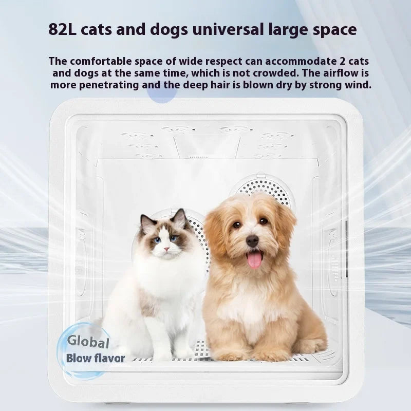 KTX-333523 Automatic Pet Dryer Box with 82L Capacity for Dogs and Cats - Eco-Friendly & Multi-Functional Hair Blowing Machine