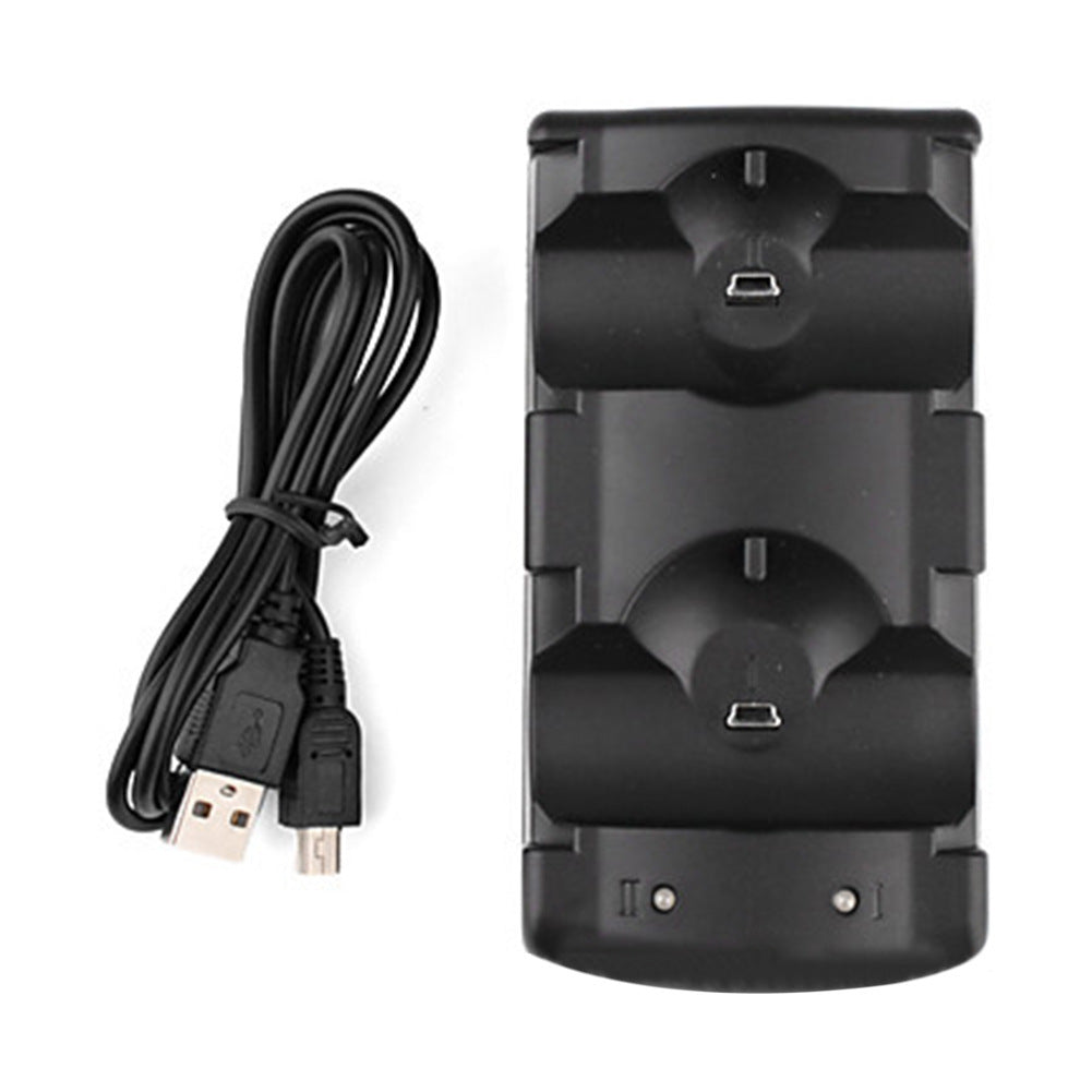 KTX-334291 Dual Charger Dock for PS3 Controllers - Wireless Charging Stand, Black
