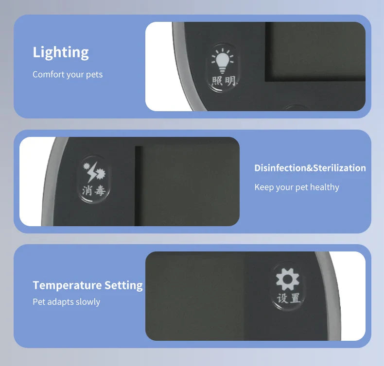 KTX-334483 55L Quiet Pet Hair Dryer Cabin with Smart Timer, Temperature Control & Overheat Protection for Dogs and Cats