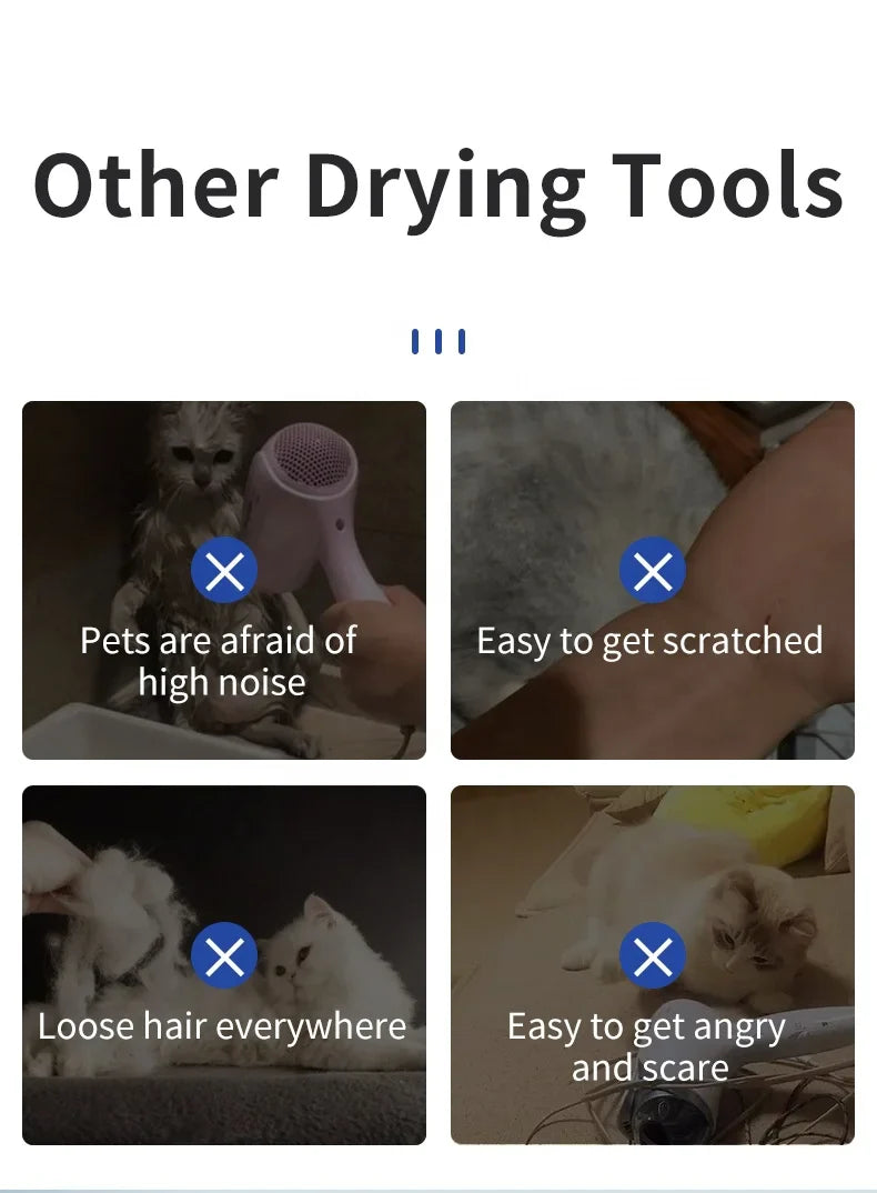 KTX-334483 55L Quiet Pet Hair Dryer Cabin with Smart Timer, Temperature Control & Overheat Protection for Dogs and Cats