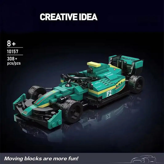 KTX-334483 F1 RC Racing Car Building Block Set for Kids – DIY Mini Model Toy for Ages 8 and Up, 308+ Pieces
