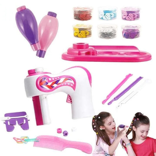 KTX-335059 Automatic Hair Braider Machine for Kids - DIY Hair Styling Salon Toy for Ages 4-14