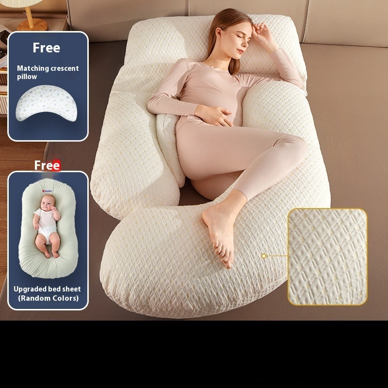 KTX-335187 Maternity Pillow with Waist Support - COOLMAX Memory Foam & Bamboo Fiber
