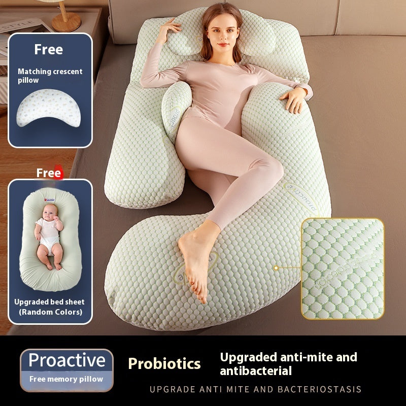 KTX-335187 Maternity Pillow with Waist Support - COOLMAX Memory Foam & Bamboo Fiber