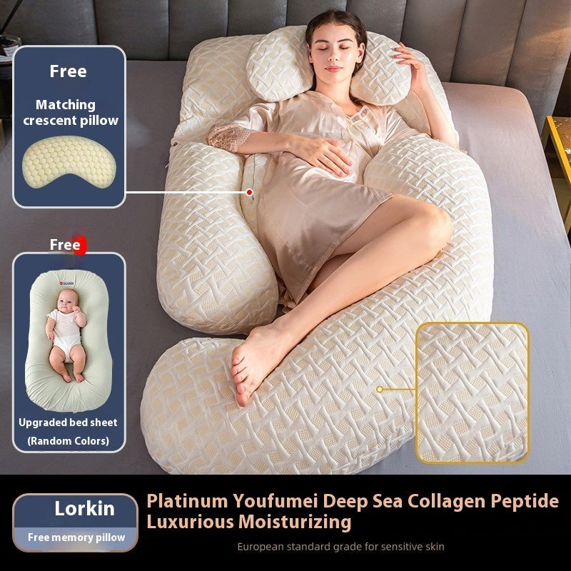 KTX-335187 Maternity Pillow with Waist Support - COOLMAX Memory Foam & Bamboo Fiber